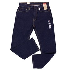 NWT Levis 505 Regular Stretch Jeans Mens 34x32 Blue Dark Wash Denim Straight