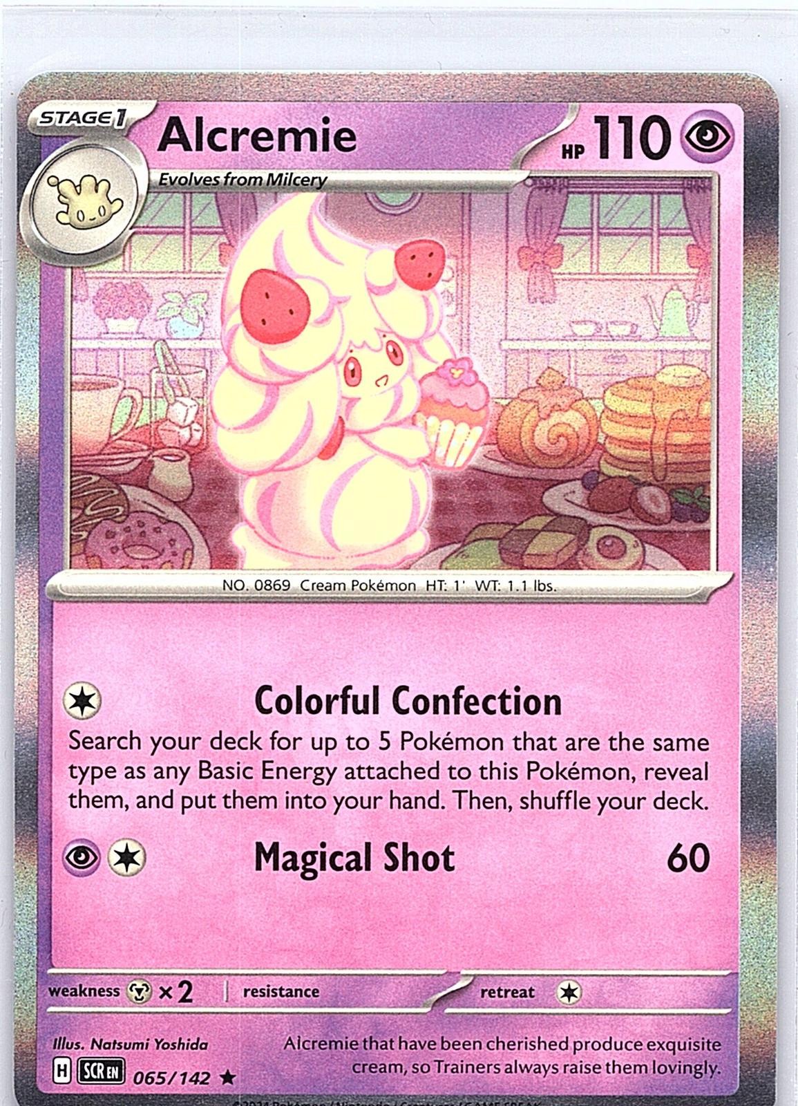 ALCREMIE 65/142 STELLAR CROWN HOLO SCR POKEMON TCG CARD