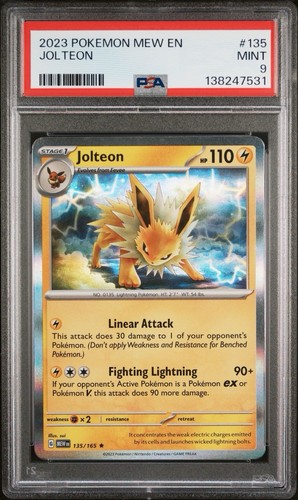 Jolteon graded PSA 9 for sale on eBay