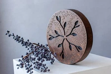 Rain Disk 8" “Ocean Breath” handmade percussion, meditation musical instrument