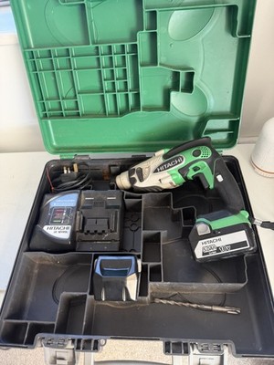HITACHI (DH 18DSL) 18V AKKU-BOHRHAMMER BOHRMASCHINE - 2 AKKUS & LADEGERÄT