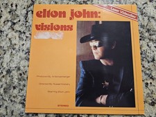Laserdisc Elton John Visions Music Video Laser Disc  VG 1982 Vintage Music Vid