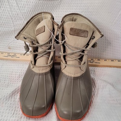 Sperry Tan Leather with Olive Rubber Duck Boots Sperry Saltwater 2.0 Ankle Boots In Tan/Olive - 42% Off  main image 3