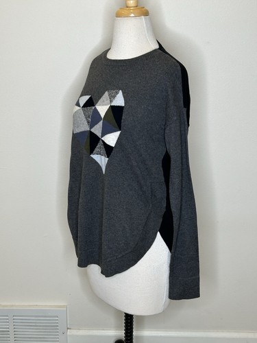 Lisa Todd Heart Pattern Cashmere Blend Sweater Knit Top Size S - Picture 6 of 10