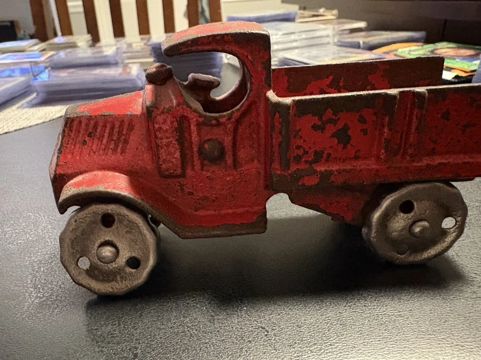 "Antiguo camión Walker & Stewart años 20 hierro fundido rojo Mack 5"" 🔥 Original" Foto 2 de 4