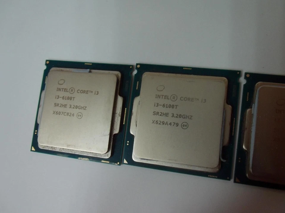 Lote de 3 CPU de escritorio Intel SR2HE Core i3-6100T de doble núcleo 3,2 GHz 8,00 GT/s LGA1151 Foto 2 de 2