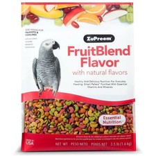 Fruit Flavor Pellets Bird Food 3.5 Pounds for Parakeets Cockatiels