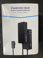 Surface Expansion Dock Triple Display, 12-in-1, Dual 4K HDMI+VGA For Surf Pro