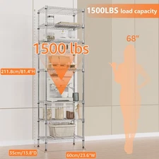 8 Tier Metal Wire Shelving Shelf Shelves Garage Warehouse Commercial Rack
