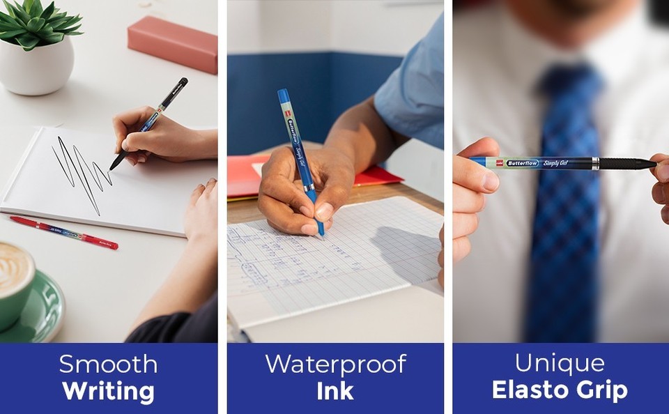 Butterflow Ink Cello Butterflow Simply Gel Blue Ink Pen 0.7mm - Free DDP Ship to USA ...