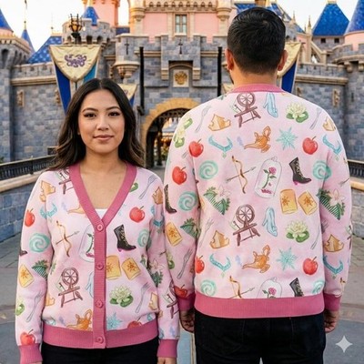 Princess Icons Fairytale Cartoon Magical Princesses Gift For Fan Cardigan