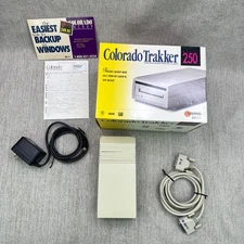 Colorado Trakker 250MB External Tape Backup System With BOX & Inserts PARTS ONLY