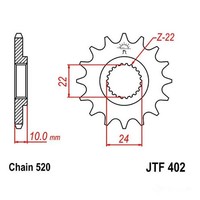 Ritzel Antriebsritzel 15-ZäHne 520-Teilung FüR Aprilia Moto 650 Bj. 1995-2000