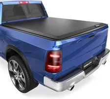 Roll-Up Soft Vinyl Truck Bed Tonneau Cover Fleetside Compatible with 2009-2024 D