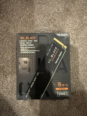 WD BLACK SN850X 8TB NVMe SSD PCIe Gen4 M.2 2280 Internal Gaming Drive 7200MB/s