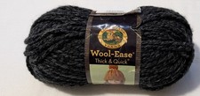 Lion Brand Wool Ease Thick Quick 6 Super Bulky Yarn 1 skein Charcoal 149