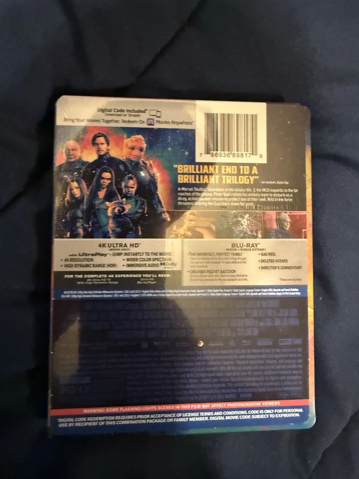 Guardians Of The Galaxy Volume 3 SteelBook 4K Ultra HD, NEW | Read Description - Image 3 of 4