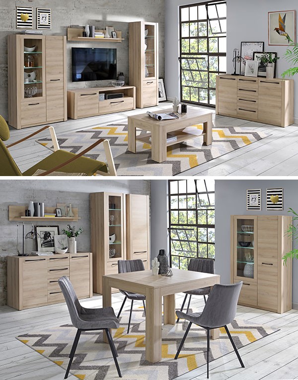 Stauraumschrank Mehrzweckschrank 57cm Zwetschge Comano Modern