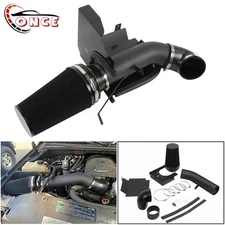4" Inch Cold Air Intake Kit +Heat Shield for 99-06 GMC/Chevy V8 4.8L/5.3L Black