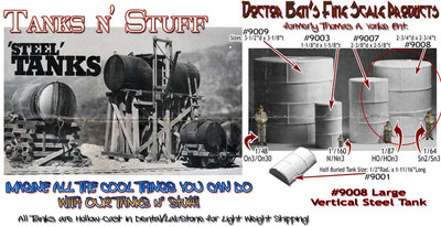 Scale Model Masterpieces Large Vertical Steel Tank-1pc Large Multi Scale