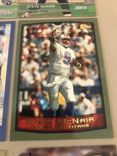 Lote de 9 tarjetas de fútbol americano Steve ""Air"" McNair Tennessee Oilers • Titans - Imagen 8 de 12