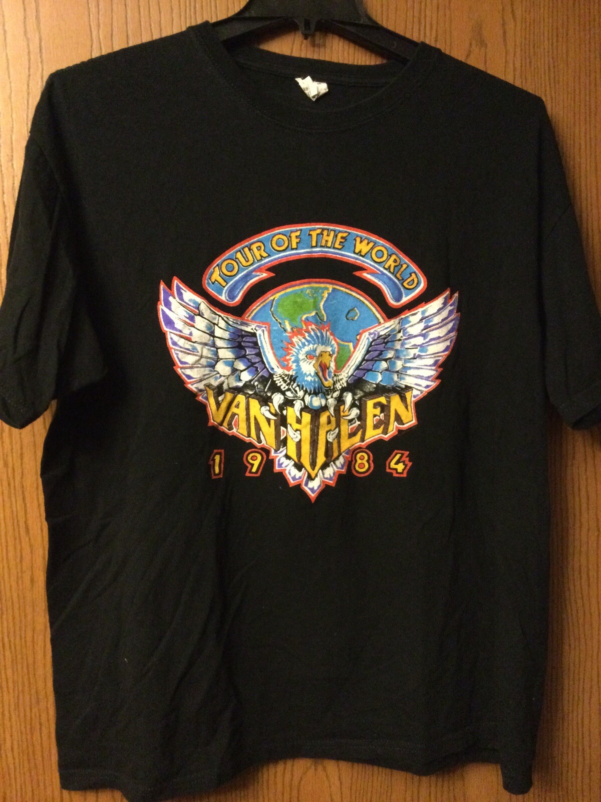 Van Halen “Tour Of The World 1984”. Black Shirt.… Gem