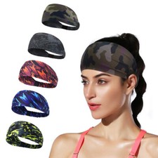 Men Sweatband Headband Yoga Hair Bands Women Moisture Wicking Sports Head Bands
