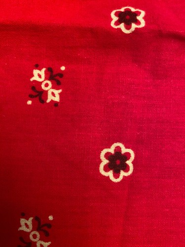Vintage Fast Color100% Cotton Red Bandana Handkerchief RN 13960 floral tulips - Picture 4 of 10
