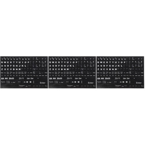 3 Sheets Tastaturaufkleber Universelles Englisch Schlüsseletikett - Bild 10 von 12
