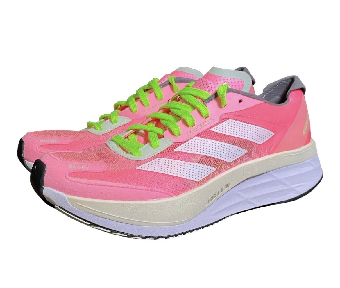 Adidas Adizero Boston 11 GX6656 Pink Running Race Shoes Womens 6