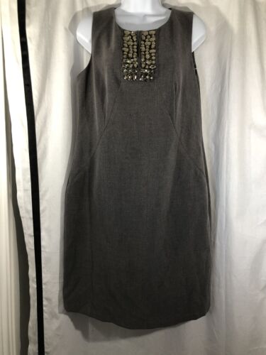 Madison Poly Blend Sleeveless  Dress With Rhinestones Size 12 NWT - Picture 1 of 6