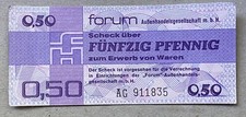Sammlerstück forum Scheck 50 Pfennig DDR