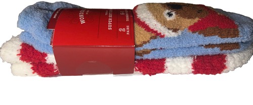 2 Pair Socks Wondershop Toddlers Pug Stripes Super Soft Crew Size 6-9 Toddlers - Picture 3 of 6