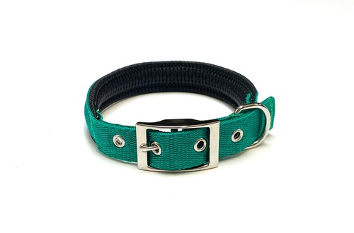 Dog Collar Adjustable Soft Padded Collar 25mm Wide Small Medium Large 20 Colours - Picture 21 of 31