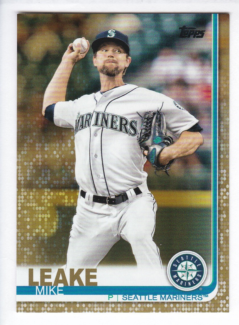 2019 Topps Series 1 #27 MIKE LEAKE Seattle Mariners /2019 GOLD Parallel