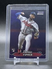 2024 Topps Stadium Club Chrome Baseball Darius Vines RC Purple Refractor /75 #95