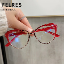 Women Cat Eye Anti-Blue Light Eyeglasses Clear Lens Retro Glasses Frames New
