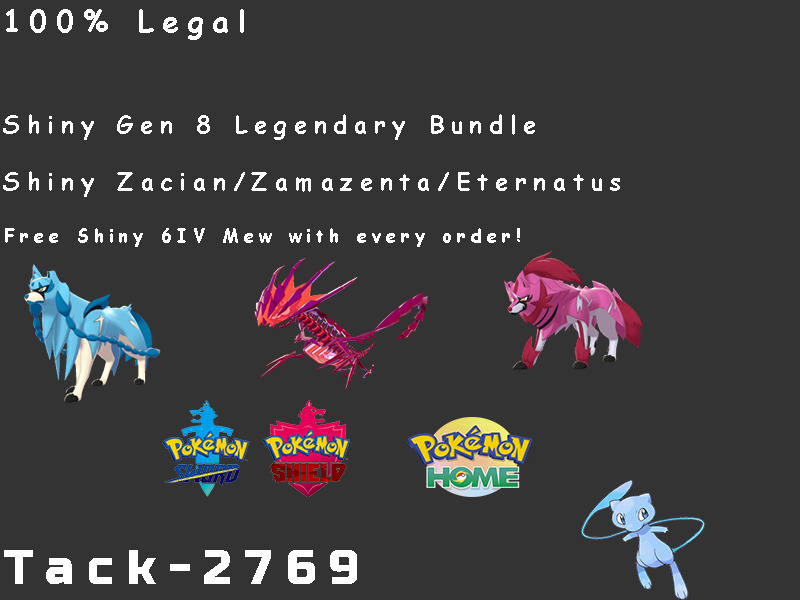 Pokemon Sword and Shield // Ultra Shiny ZACIAN (Instant Download