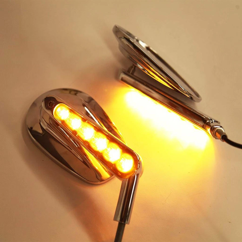 Espejos retrovisores LED intermitentes para motocicleta Harley Davidson Sportster 1200 Foto 4 de 4