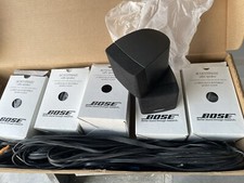 5 x usedBose Dual Cube Speakers Black w Original Cables In O Boxes Working  