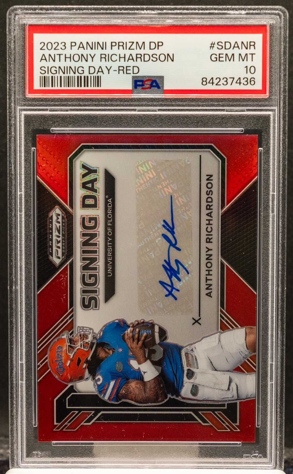 Anthony Richardson Panini Prizm Draft Picks Signing Day #SDANR Red