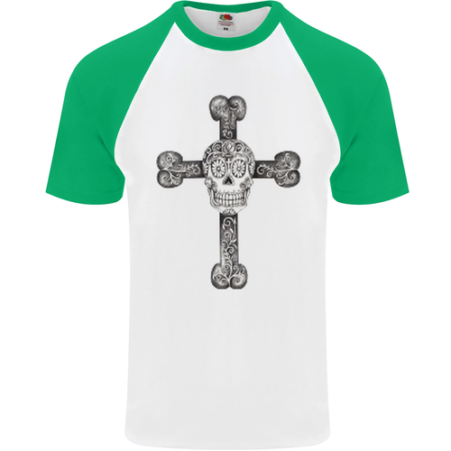 Camiseta de béisbol Day of the Dead Sugar Skull Cross para hombre S/s - Imagen 44 de 50
