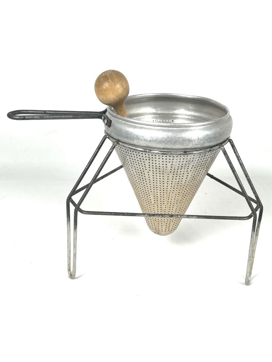 Viko Aluminum Colander Cone Jelly/Jam Strainer Set w/ Wooden