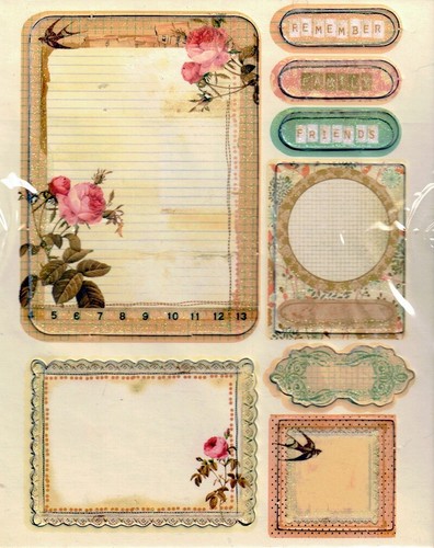 Prima, Songbird, Chipboard Stickers, Journaling Die-Cuts, Frames, Bird, Cards - Picture 3 of 3