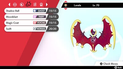 Lunala • Competitive • 6IVs • Level 100 • Online Battle-ready