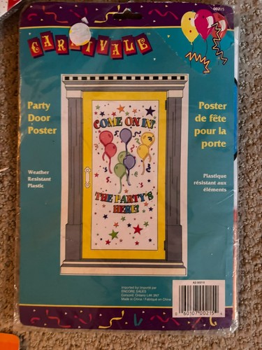 Party's Here Door Poster - Carnival, Weather Resistant, 5' - Picture 2 of 3
