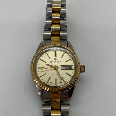 armitron gold and silver watch