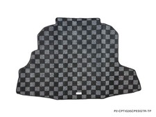 P2M Dark Grey Checkered Carpet Rear Trunk Mat for Infiniti G35 V35 Coupe 03-07
