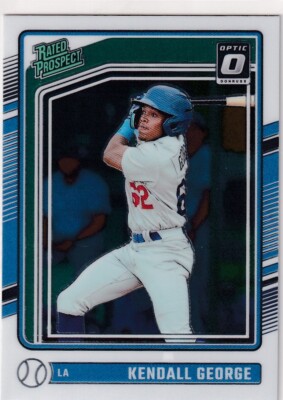 2024 DONRUSS OPTIC RATED PROSPECT RC KENDALL GEORGE LOS ANGELES DODGERS ...