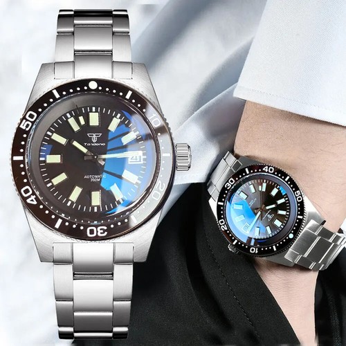 Tandorio 41 Mm 62MAS Schwarz-Graues Zifferblatt NH35A Automatik 300 M Tauch-Herr - Bild 2 von 26
